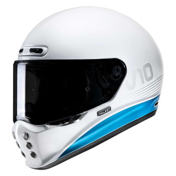 Casque moto HJC V10 TAMI BLANC/BLEU