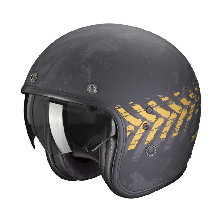 Casque Scorpion BELFAST EVO NEVADA Noir mat / Or