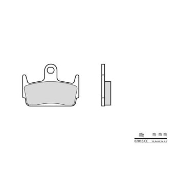 Plaquettes de frein carbone céramique avant BREMBO 07016CC