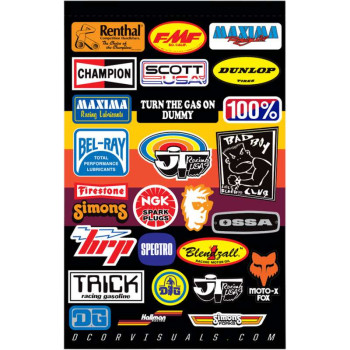 D'COR THROWBACK sticker sheet