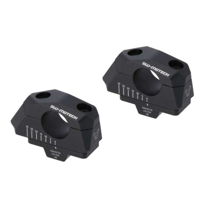 Rehausseur universel avec déport réglable pour guidon 28 mm SW-Motech