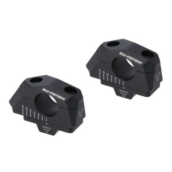 Rehausseur universel avec déport réglable pour guidon 28 mm SW-Motech