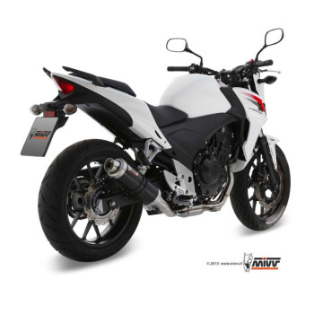 Silencieux homologués Mivv GP Inox noir Honda CB500F/X CBR500R 13-15 Silencieux homologués Mivv GP Inox noir Honda CB500F/X CBR500R 13-15