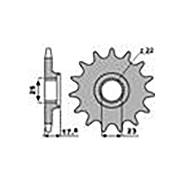 Pignon PBR 16 dents pas 520 type 2096
