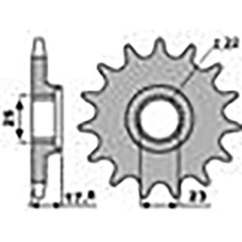 Pignon PBR 16 dents pas 520 type 2096