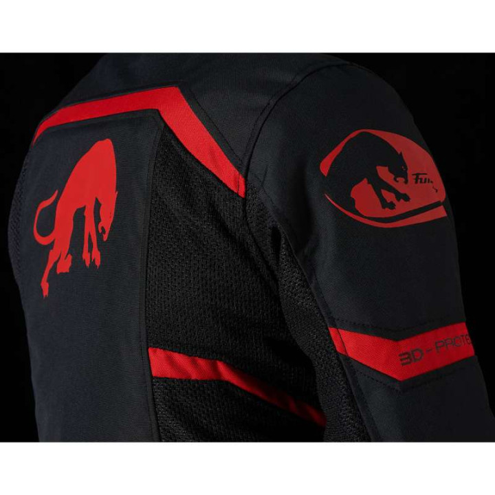 Blouson femme Furygan MYSTIC LADY EVO VENTED Noir/Rouge