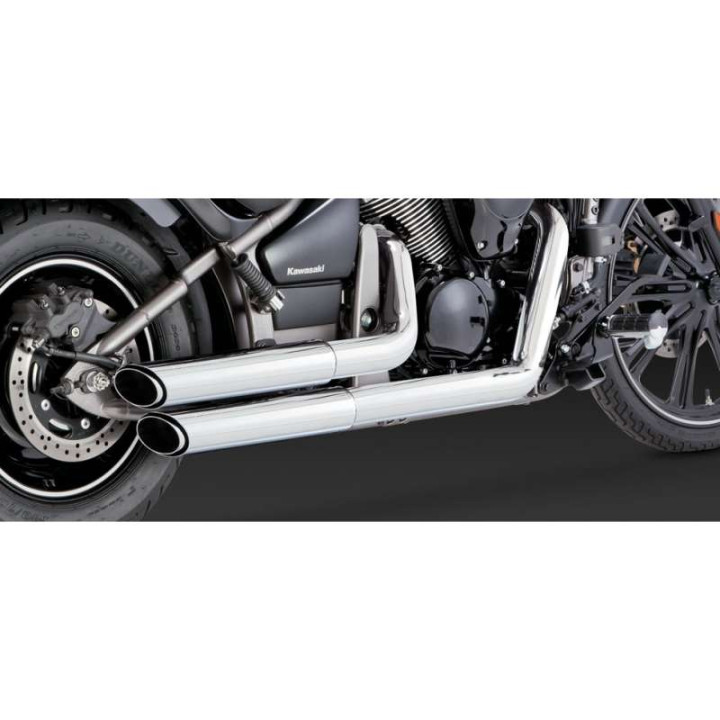 Ligne complète Vance & Hines TWIN SLASH chromée (18397) Kawasaki VN900 Vulcan