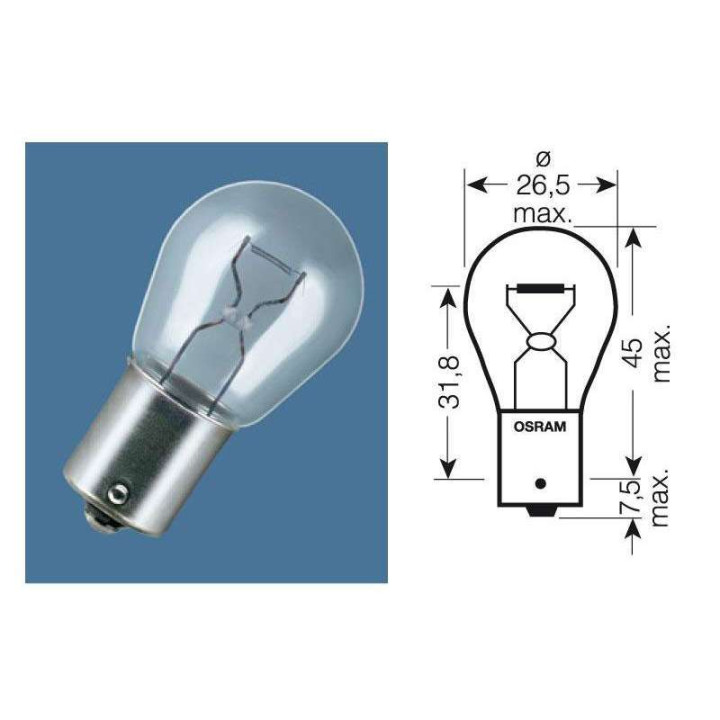 Ampoule clignotant OSRAM P21W BA15S