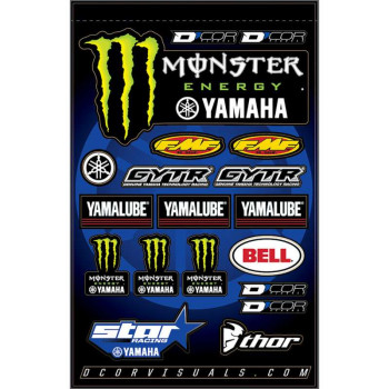 Planche de stickers D'COR STAR MONSTER/YAMAHA Planche de stickers D'COR STAR MONSTER/YAMAHA