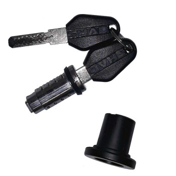 Serrure barillet secure + clé noire pour top case Shad SH48/SH58X/SH59X (203076R)