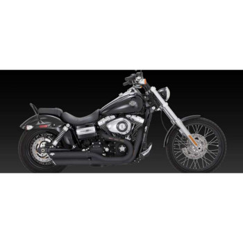 Silencer Vance &amp- Hines TWIN SLASH Black (46845) Harley DYNA
