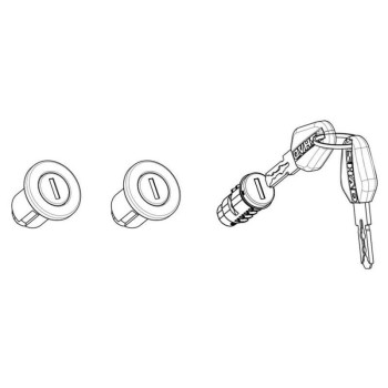 Kit serrure 3 barillets secure + clés noire pour top case Shad SH48/SH58X/SH59X (203134R)