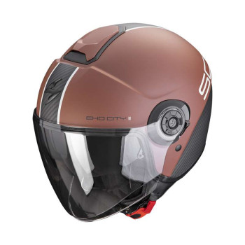Motorcycle helmet Scorpion EXO-CITY II CARBO Matt brown / Black
