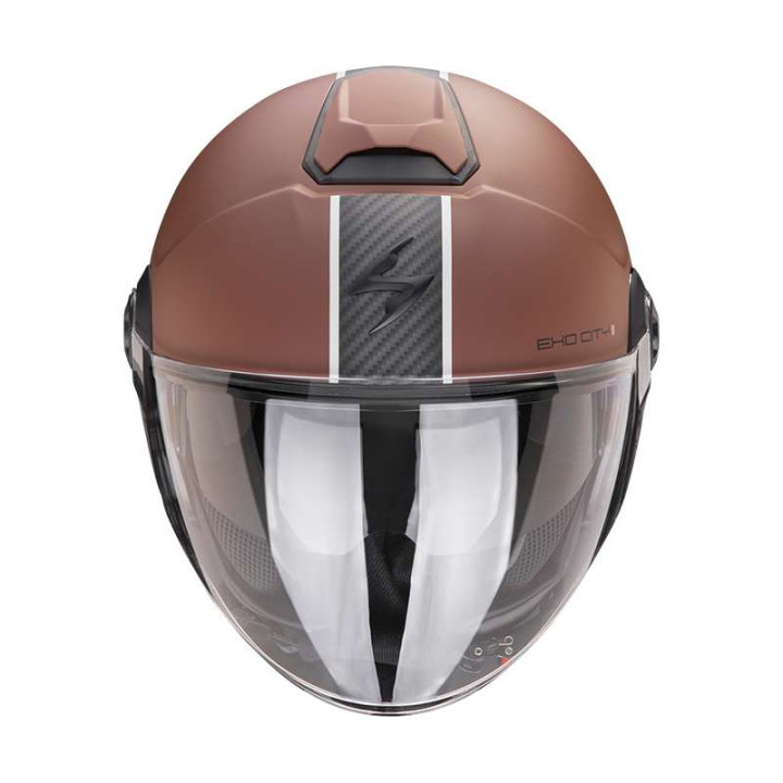 Casque moto Scorpion EXO-CITY II CARBO Marron mat / Noir Casque moto Scorpion EXO-CITY II CARBO Marron mat / Noir