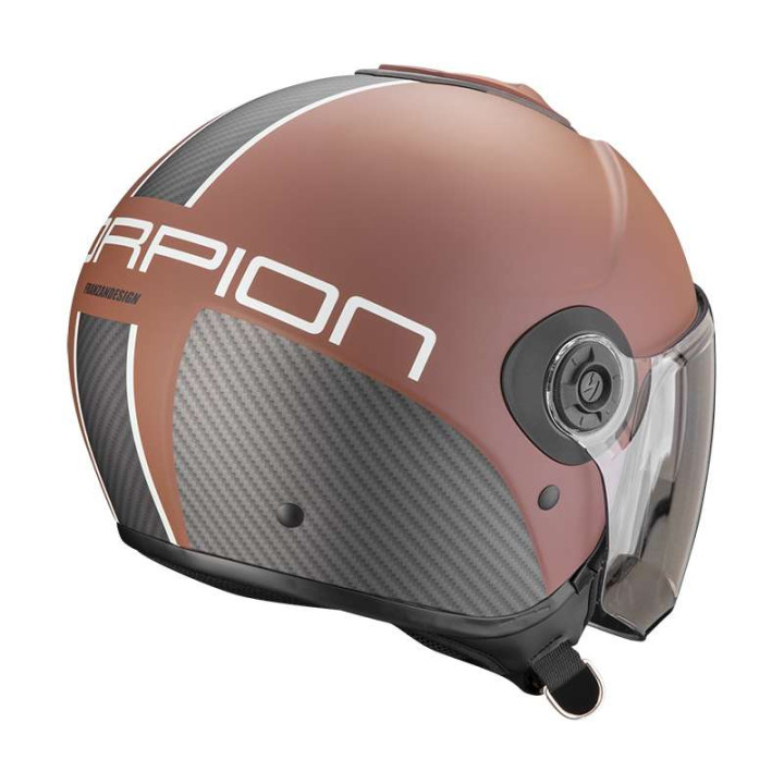 Casque moto Scorpion EXO-CITY II CARBO Marron mat / Noir