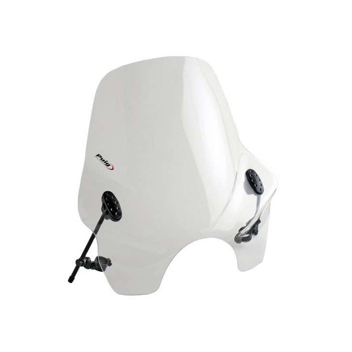 Pare-brise moto Puig TOURING I incolore (0856W) pour feu rond