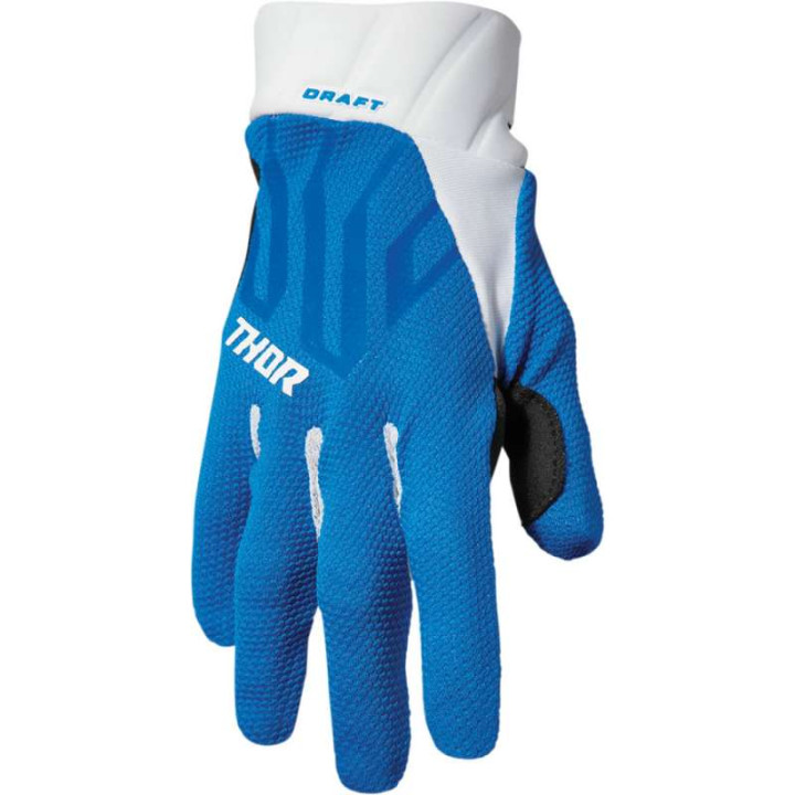 Gants moto cross Thor DRAFT BLUE/WHITE