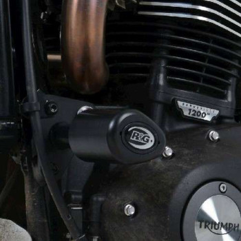Tampons de protection R&G AERO Triumph Scrambler 1200 XC/1200 XE (CP0478BL)
