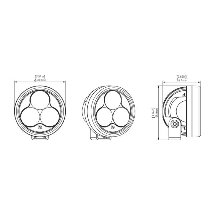 Feu additionnel DENALI D3 LED TriOptic