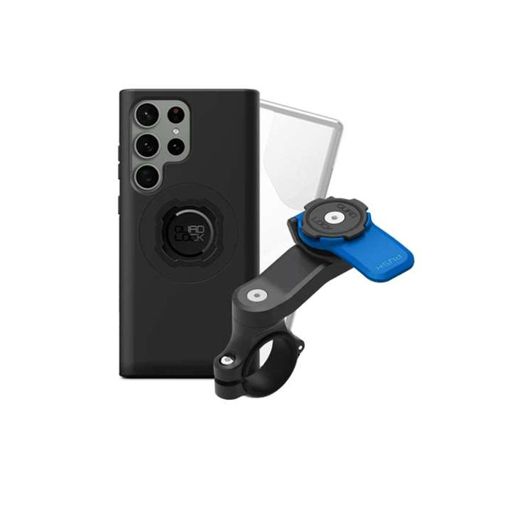 Pack Quad Lock Handlebar Mount + MAG Samsung Galaxy S23 Ultra shell + rain cover