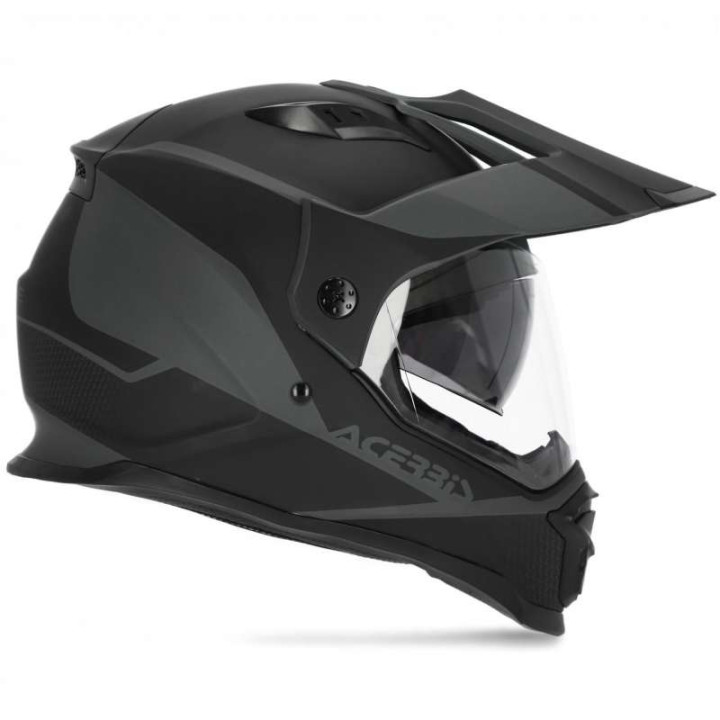 Casque moto enduro Acerbis REACTIVE GRAFFIX VTR Noir/Gris