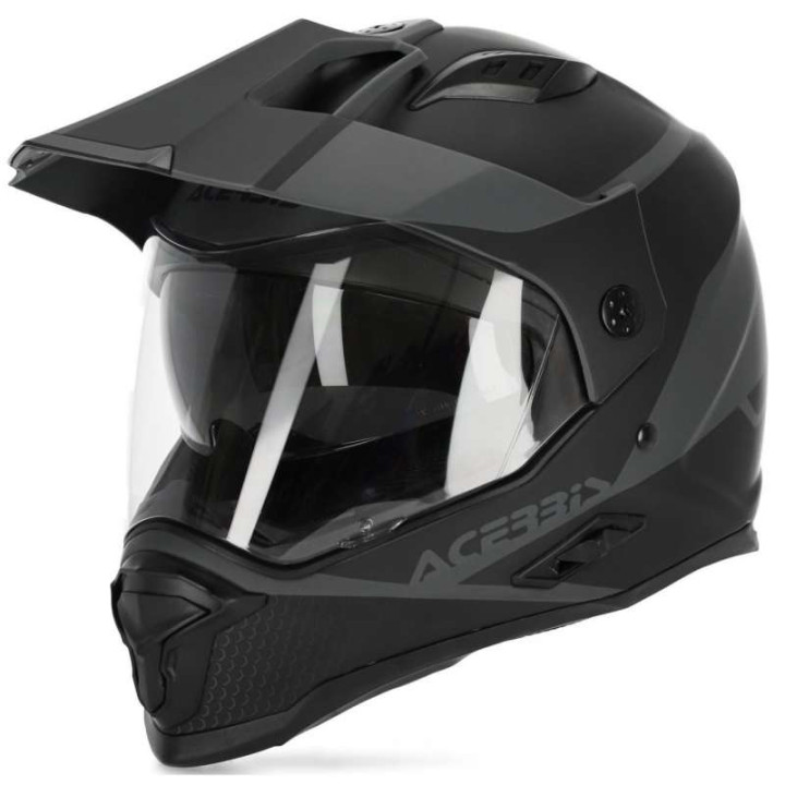 Casque moto enduro Acerbis REACTIVE GRAFFIX VTR Noir/Gris