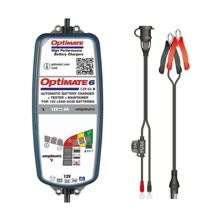 Chargeur de batterie Tecmate OPTIMATE 6 Ampmatic 12V 3-144Ah