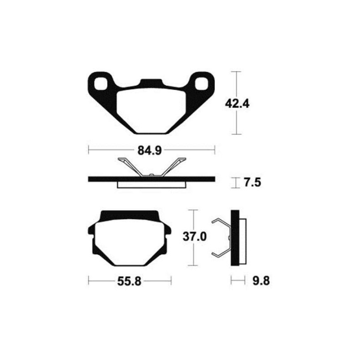 Brake plates organic motorcycle Bendix MA192