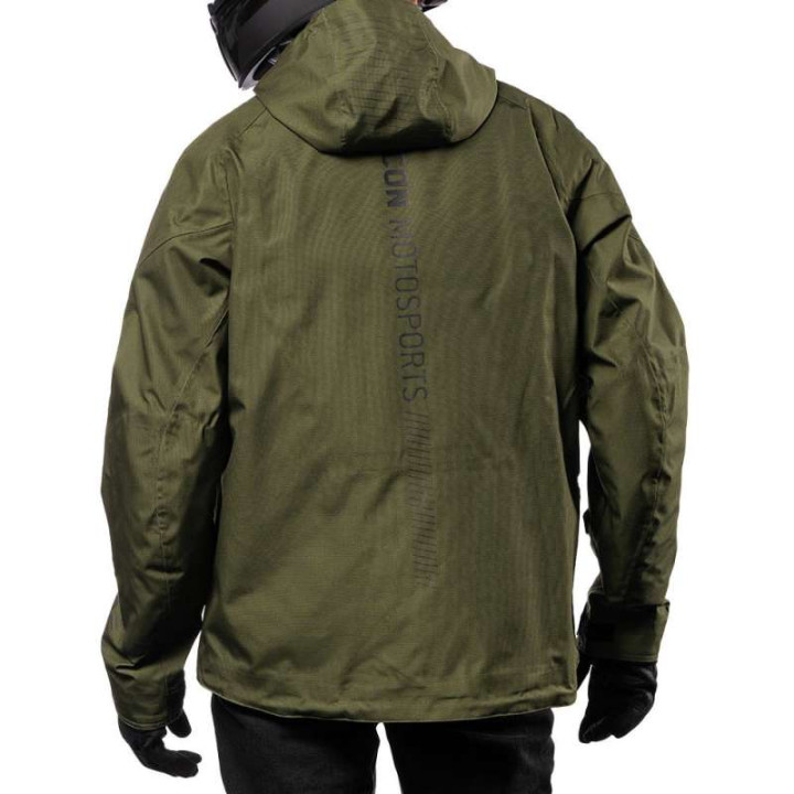 Blouson de pluie moto Icon PDX3 OLIVE
