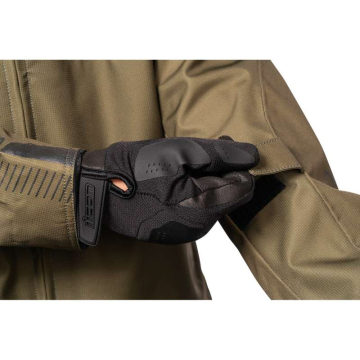 Blouson de pluie moto Icon PDX3 OLIVE