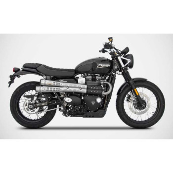Zard INOX-approved mufflers (x2) Triumph STREET SCRAMBLER 17-120