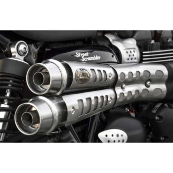 Zard INOX-approved mufflers (x2) Triumph STREET SCRAMBLER 17-120