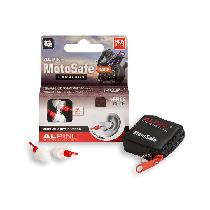 Alpine MotoSafe Race +Mini Grip earplugs