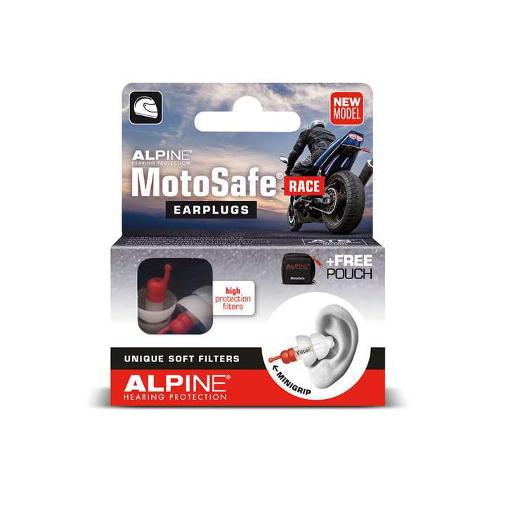 Alpine MotoSafe Race +Mini Grip earplugs