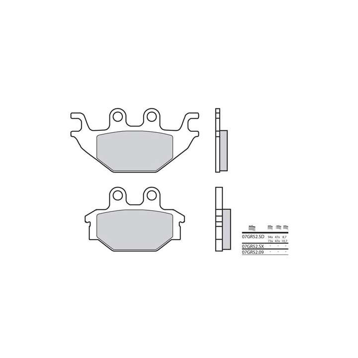 Brake pads sinter racing BREMBO 07GR52SX