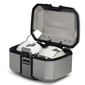 Kit top case moto Shad TERRA TR55 + platine alu + dosseret Kit top case moto Shad TERRA TR55 + platine alu + dosseret