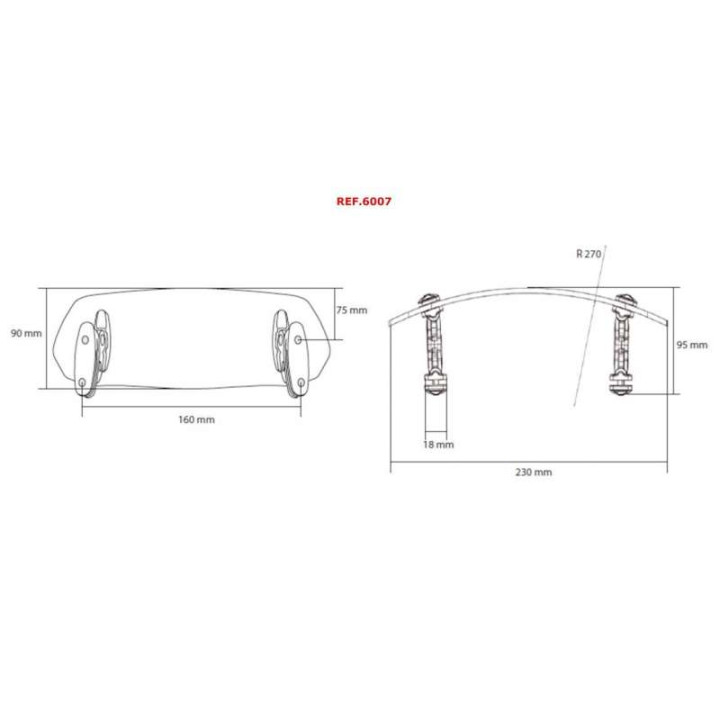 Spoiler Puig 6007 (90x230m) avec perçage