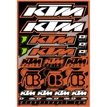 D'COR KTM sticker sheet