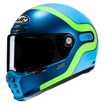 Casque moto HJC V10 GRAPE BLEU/VERT