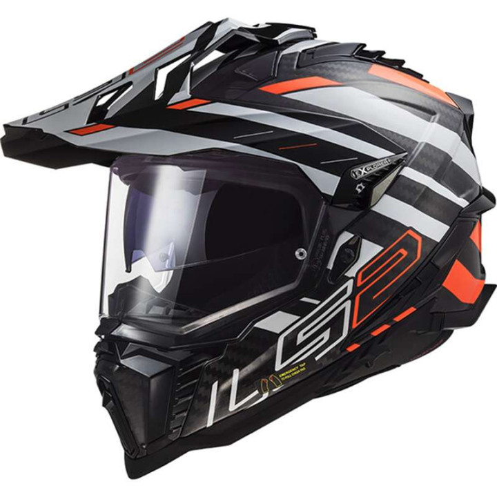 Casque moto LS2 EXPLORER MX701C CARBON EDGE Noir/Orange 22.06 Casque moto LS2 EXPLORER MX701C CARBON EDGE Noir/Orange 22.06