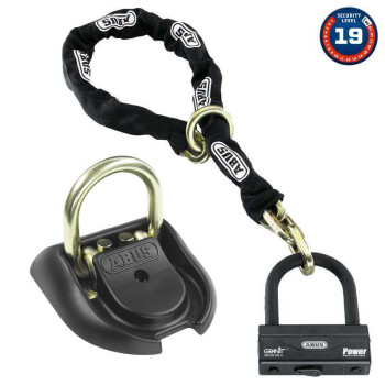 Antivol moto U SRA ABUS Granit 58HBIII 100 + Lasso 12KS120 + WBA 100