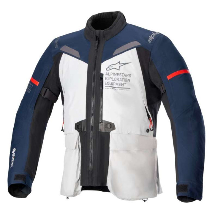 Alpinestars ST-7 2L GORE-TEX Ice Gray Dark Blue motorcycle jacket