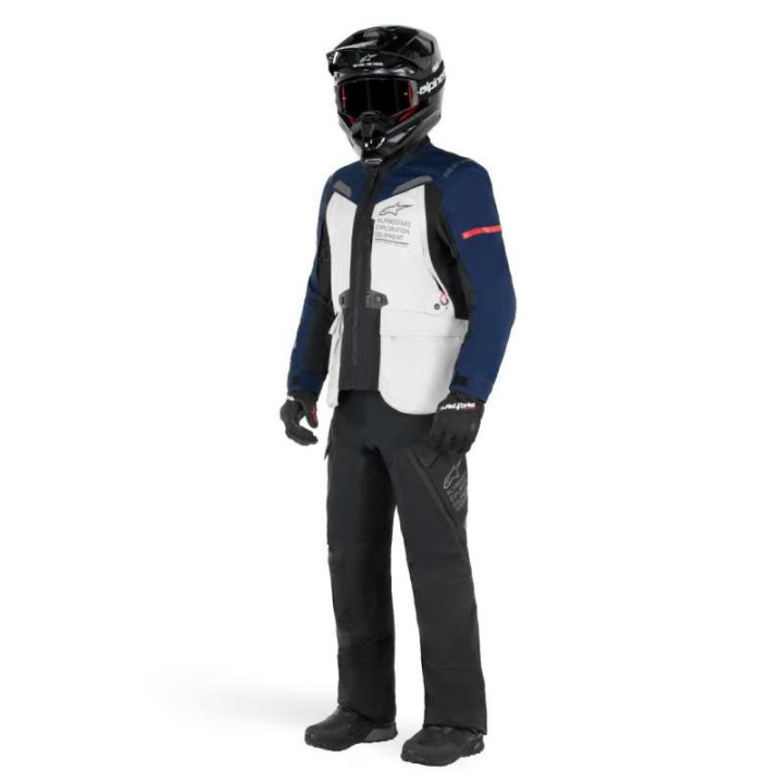 Alpinestars ST-7 2L GORE-TEX Ice Gray Dark Blue motorcycle jacket