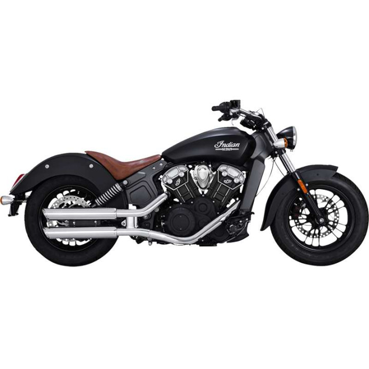 Vance &amp- Hines TWIN SLASH CHROME muffler (18323) Indian SCOUT 60/69