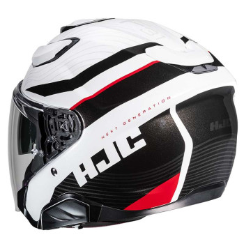 Casque moto HJC F31 NABY BLANC/NOIR