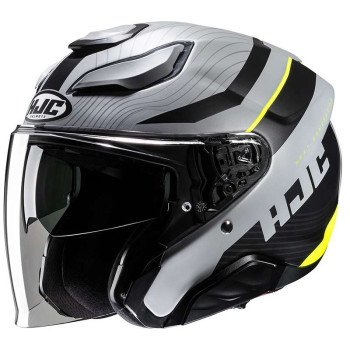 Casque moto HJC F31 NABY NOIR/GRIS/JAUNE