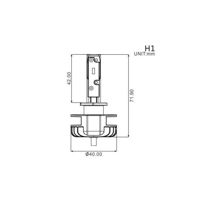 Ampoule Code LED H1 12V 16W/2200 lumens