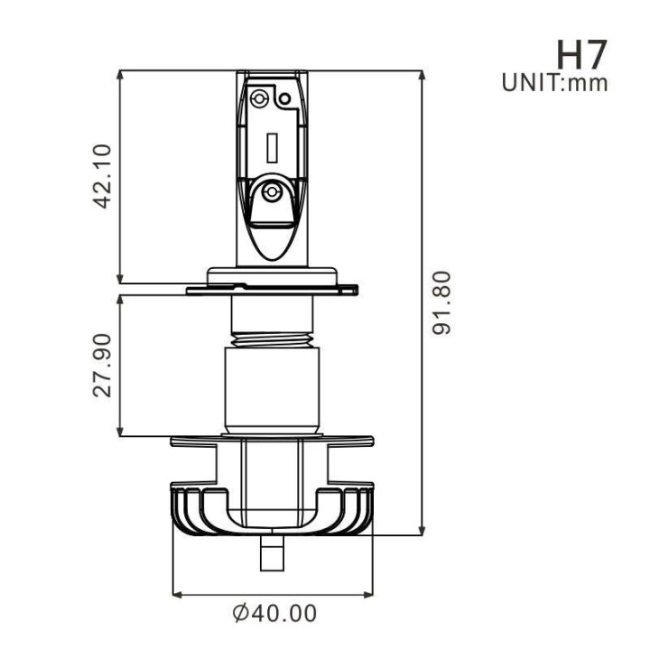 Bulb Code LED H7 12V 16W/2200 lumens