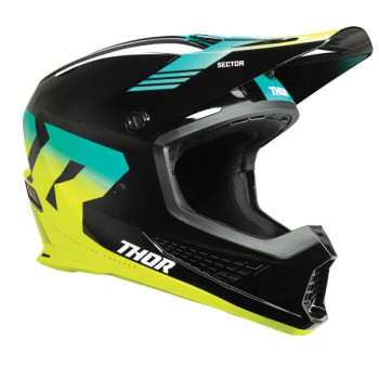 Casque moto cross Thor SECTOR 2 CARVE BLACK/ACID