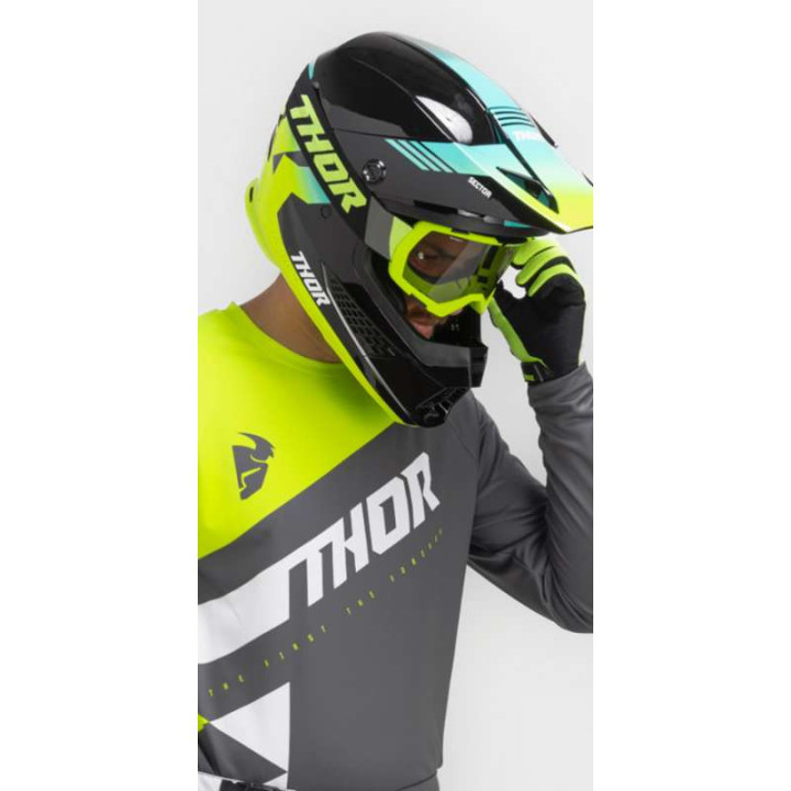 Casque moto cross Thor SECTOR 2 CARVE BLACK/ACID